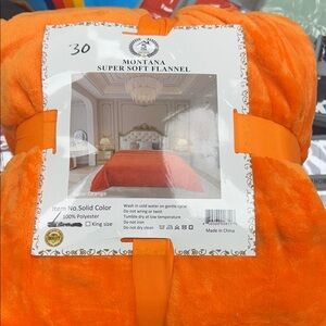 Super Soft Flannel Blanket - Orange